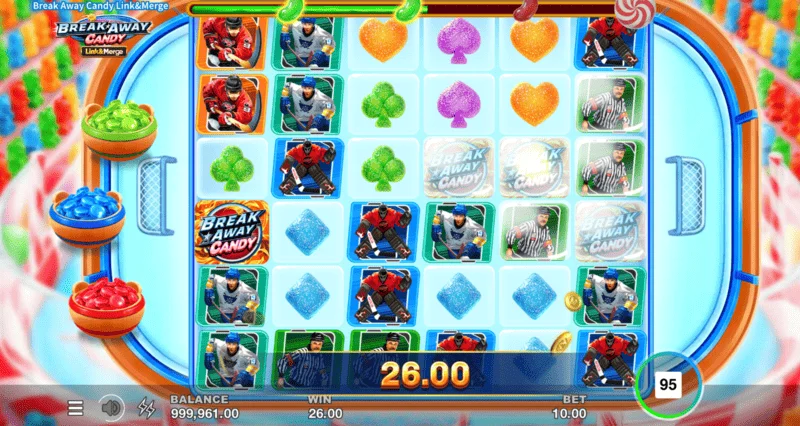 Break Away Candy - Free Spins ræst með vaxandi Multiplier Trail